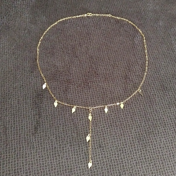 Choker style necklace with diamond♦ shaped accents - Picture 4 of 11